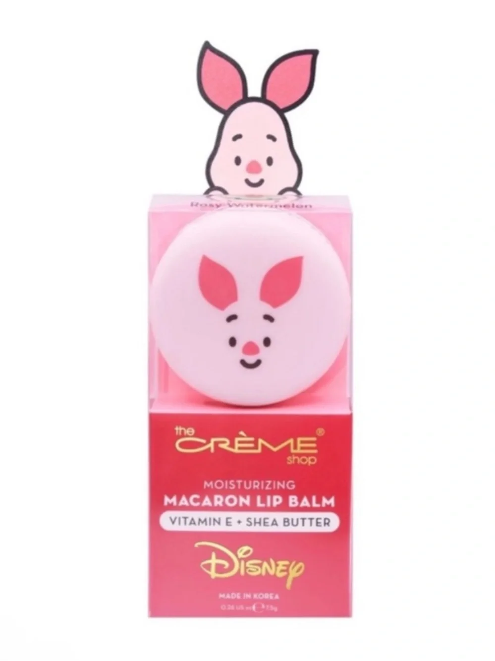 The Crème Shop x Disney Piglet Pink Macaron Lip Balm - Moisturizing Pink Tint